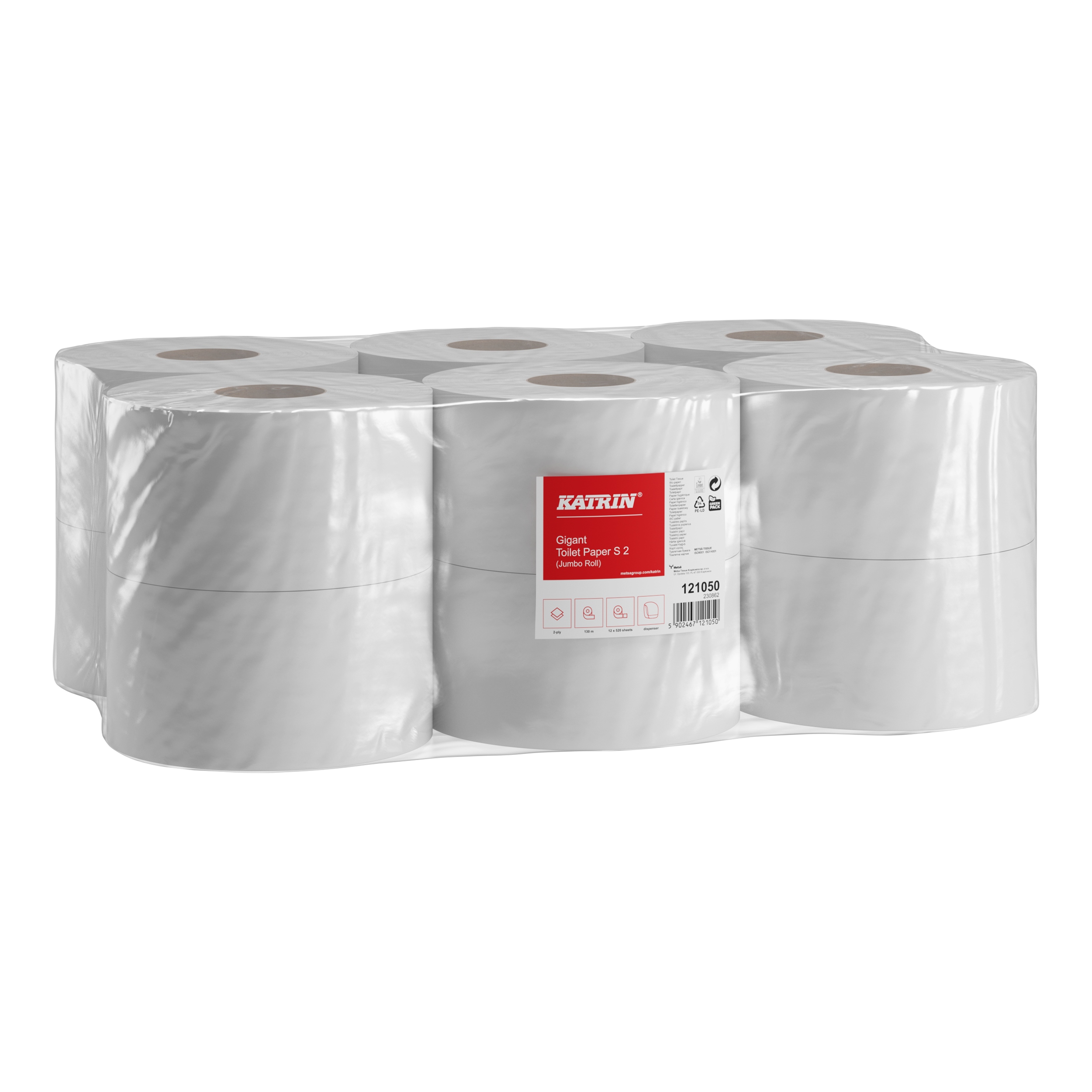 

Papier toaletowy jumbo Katrin 12x130m makulatura