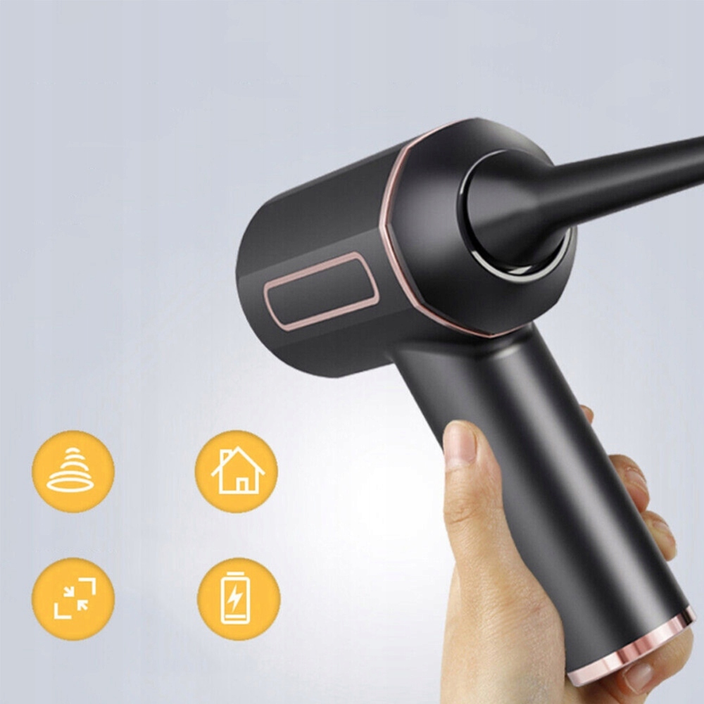 MOCNY RĘCZNY ODKURZACZ SAMOCHODOWY BEZPRZEWODOWY DOMU DMUCHAWA + KOŃCÓWKI Moc 120 W