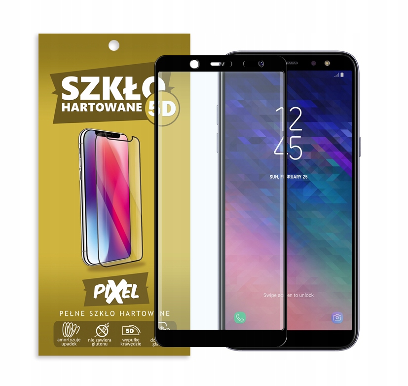 

Pełne Szkło 5D Full Glue do Samsung A6 2018