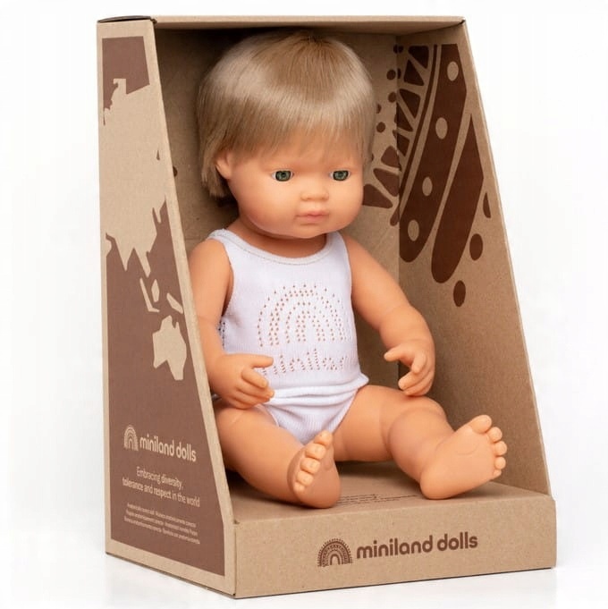 

Miniland Lalka chłopiec Europejczyk 38 cm Blond