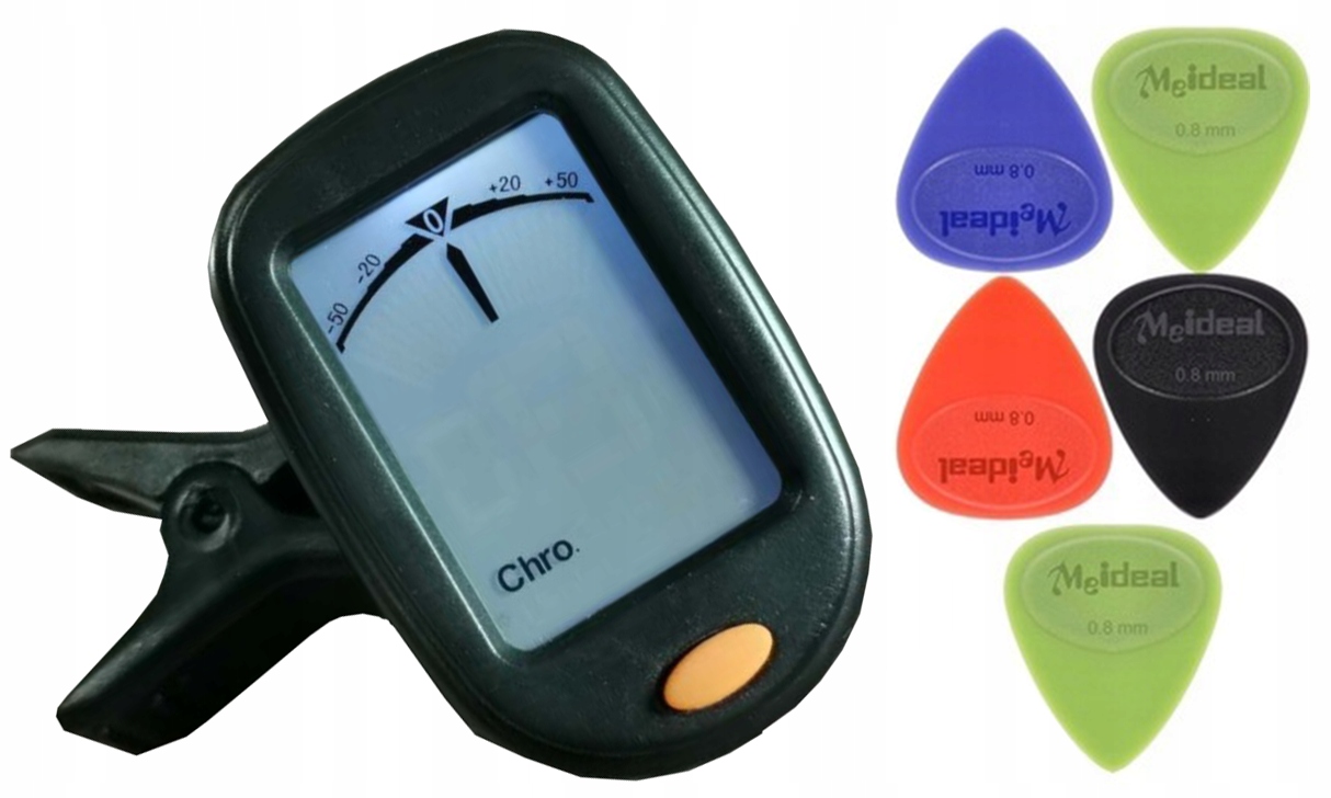 STROIK TUNER DO GITARY UKULELE OBROTOWY KLIPS KOSTKI GRATIS