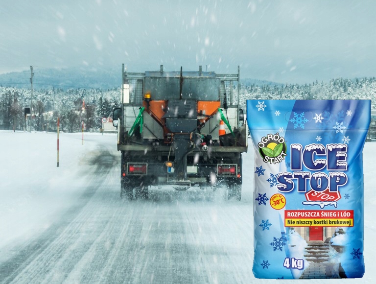 ICE STOP CHLOREK MAGNEZU ANTYLÓD NIE NISZCZY KOSTKI ROZPUSZCZA LÓD 4 KG Waga 4 kg