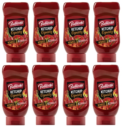 Levně 8 x 480 g Pudliszki Ohnivý kečup Svařovací