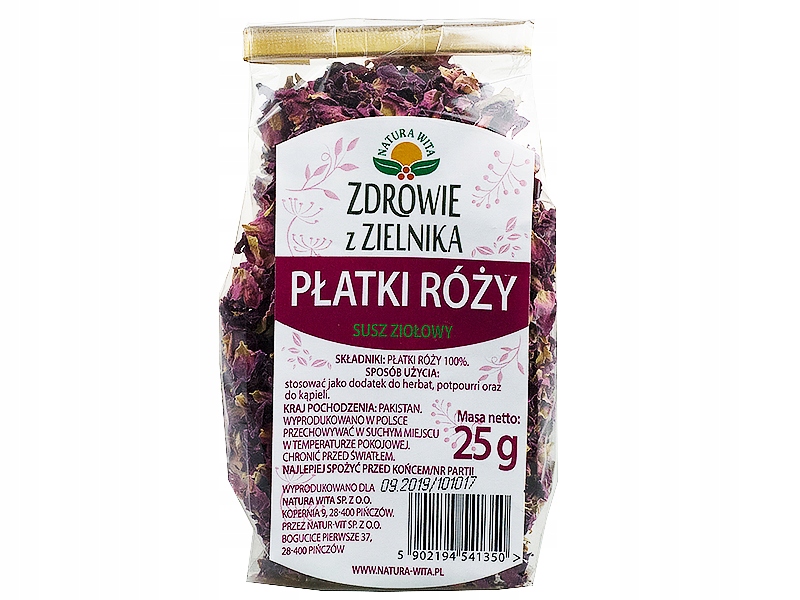 

Płatki Róży Płatki Różane 25G Natura Wita