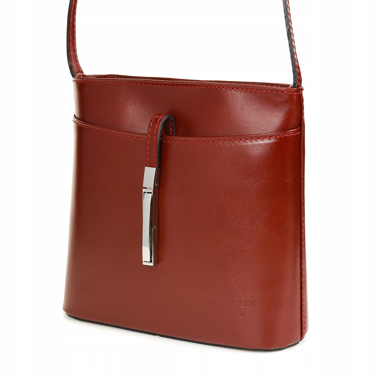 

Mała Torebka skórzana listonoszka włoska skóra