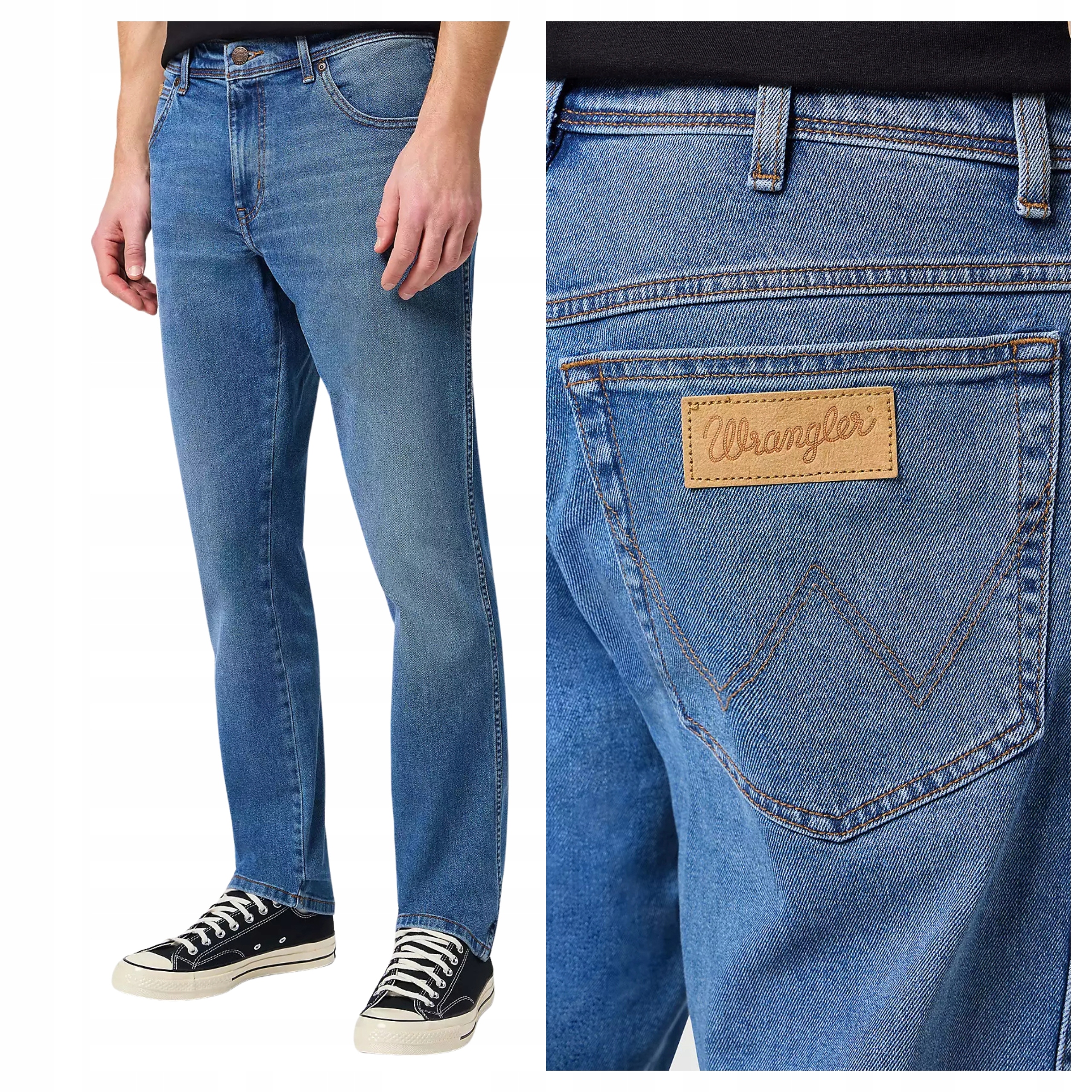 Pánské kalhoty Wrangler Texas Slim Jeans Modré Přiléhavé W31 L32