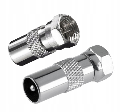 

Złącze adapter przejście Wtyk Tv Wtyk F metal