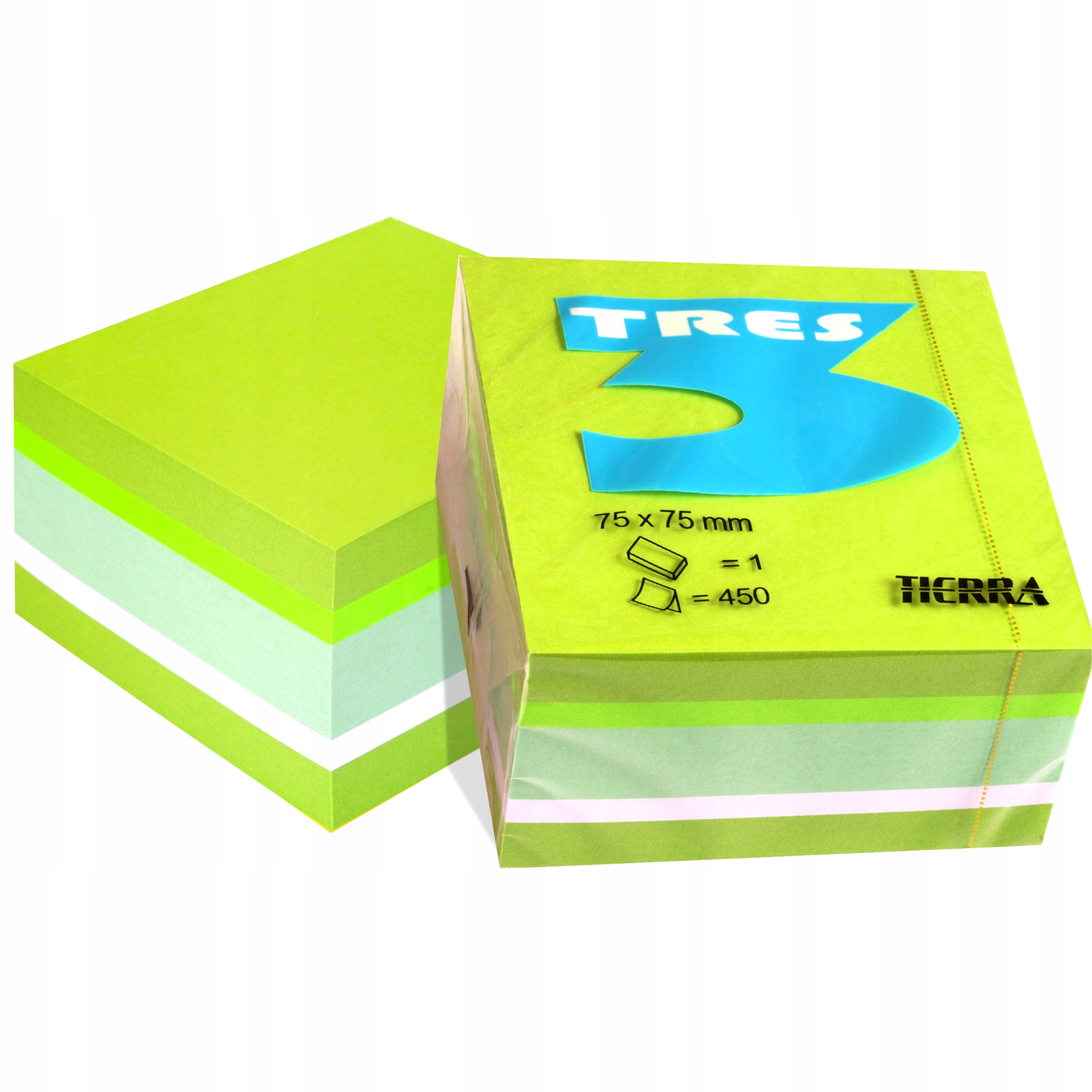 

Karteczki samoprzylepne 75x75 Fluo Bazylia 450k