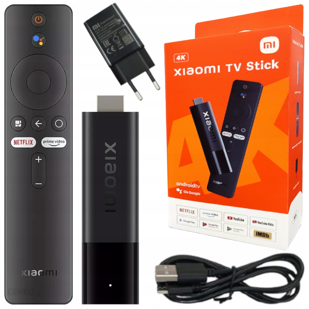 ODTWARZACZ MULTIMEDIALNY XIAOMI MI TV STICK SMART 8GB ANDROID NETFLIX 2024