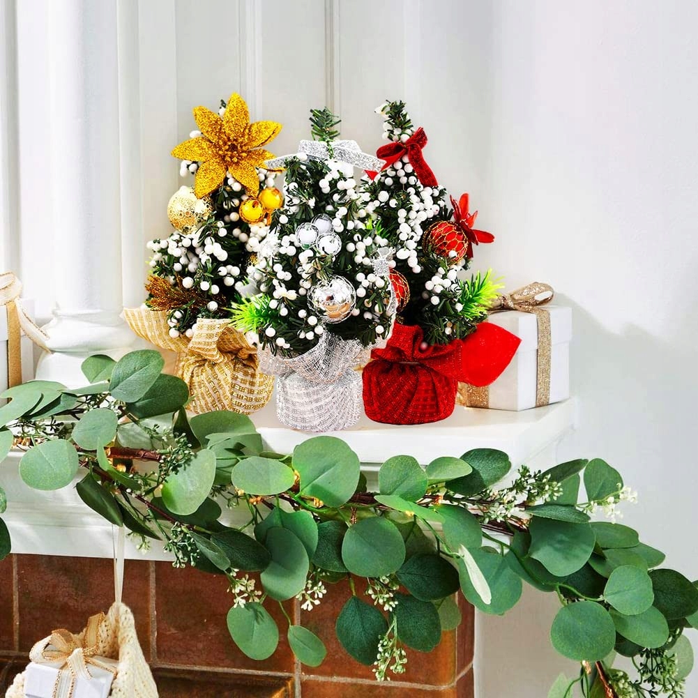 Mini Choinka Dekoracje na Boże Narodzenie 3 SZT Rodzaj figurka