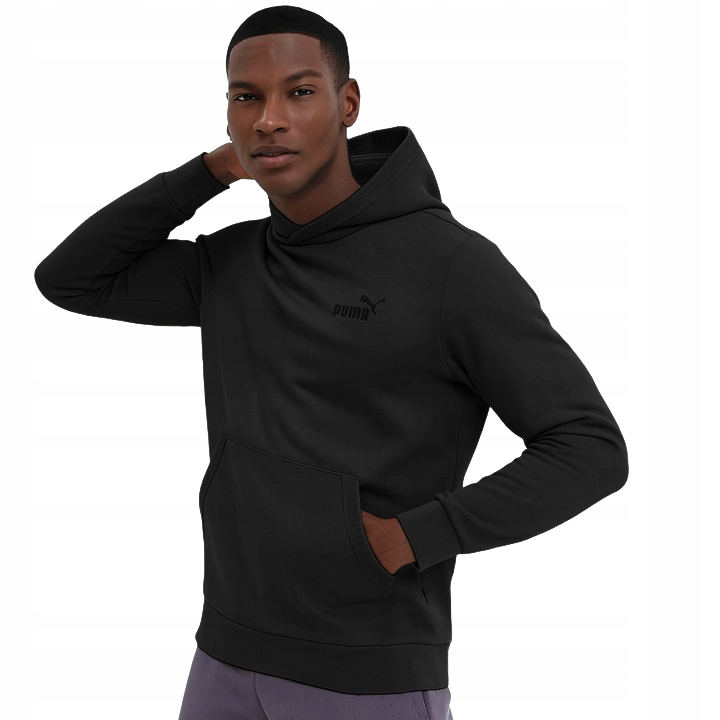 3248 Puma Pánská Pánská Mikina Klokanka S Kapucí Černá, XL
