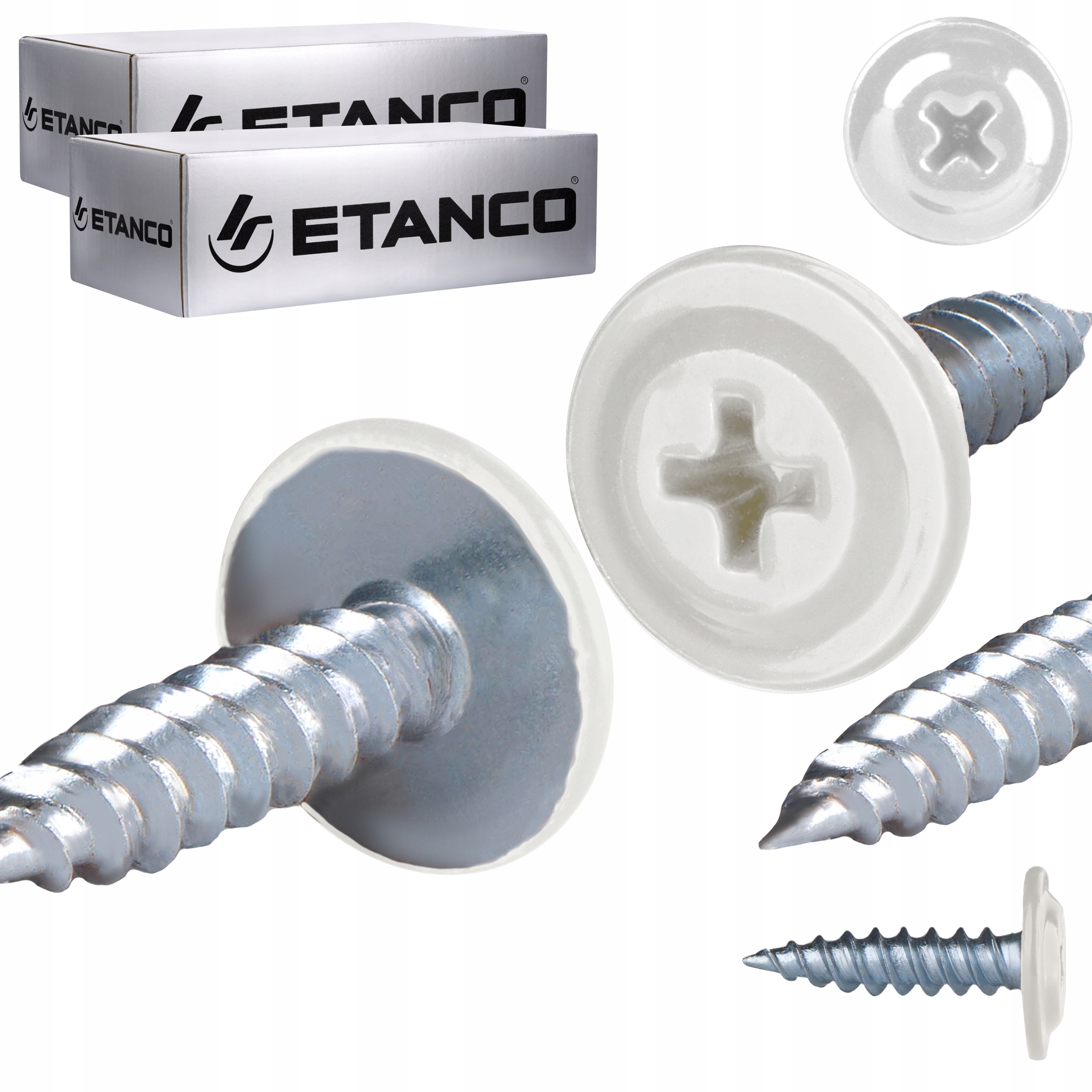 Podložkové vruty do dřeva 4,2 x 16 mm Ral 9010 500 ks Etanco Gm-s