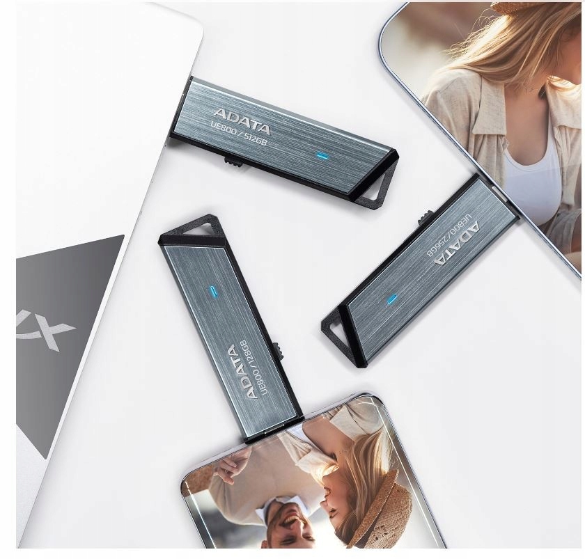 PenDrive 128 GB ADATA Elite UE800 USB3.2-C Gen2 Kolor szary