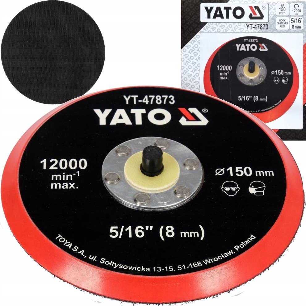 Yato Talerz Polerski 150MM Tarcza Dysk Z Rzepem 5/16
