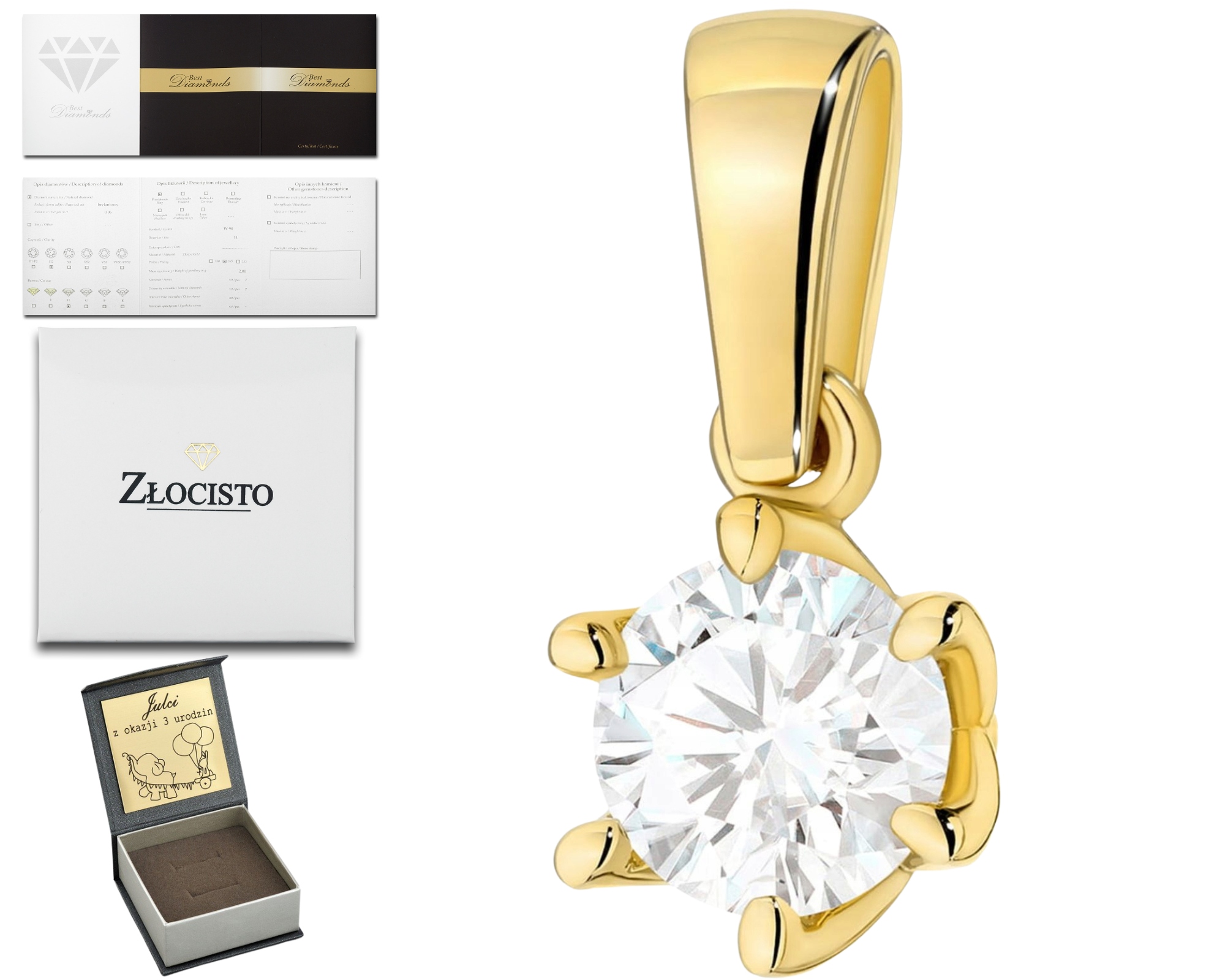 Klasický Přívěsek S Diamantem Lab-grown 0,50 Ct – Šperky S Charakterem