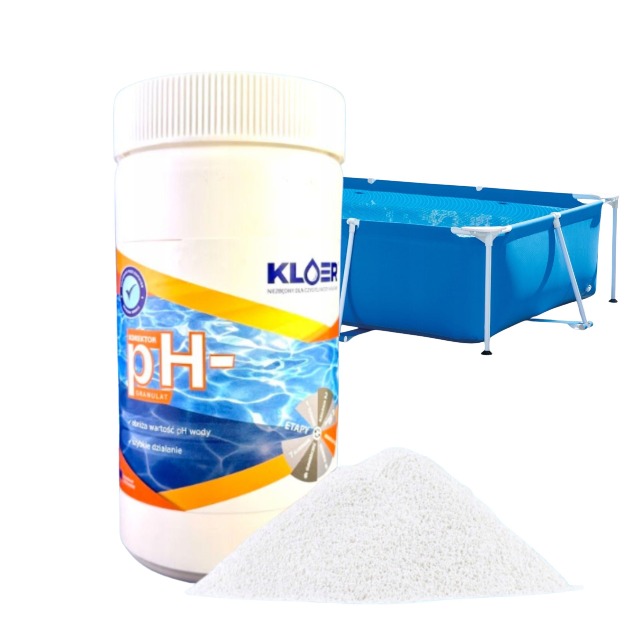 pH Minus granulat KLOER 1 kg do basenu
