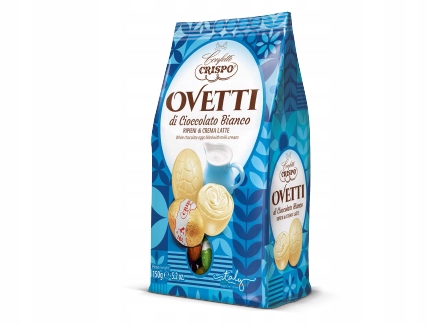 Levně 4x Čokolády Ovetti Cioccolato Bianco 150g Crispo