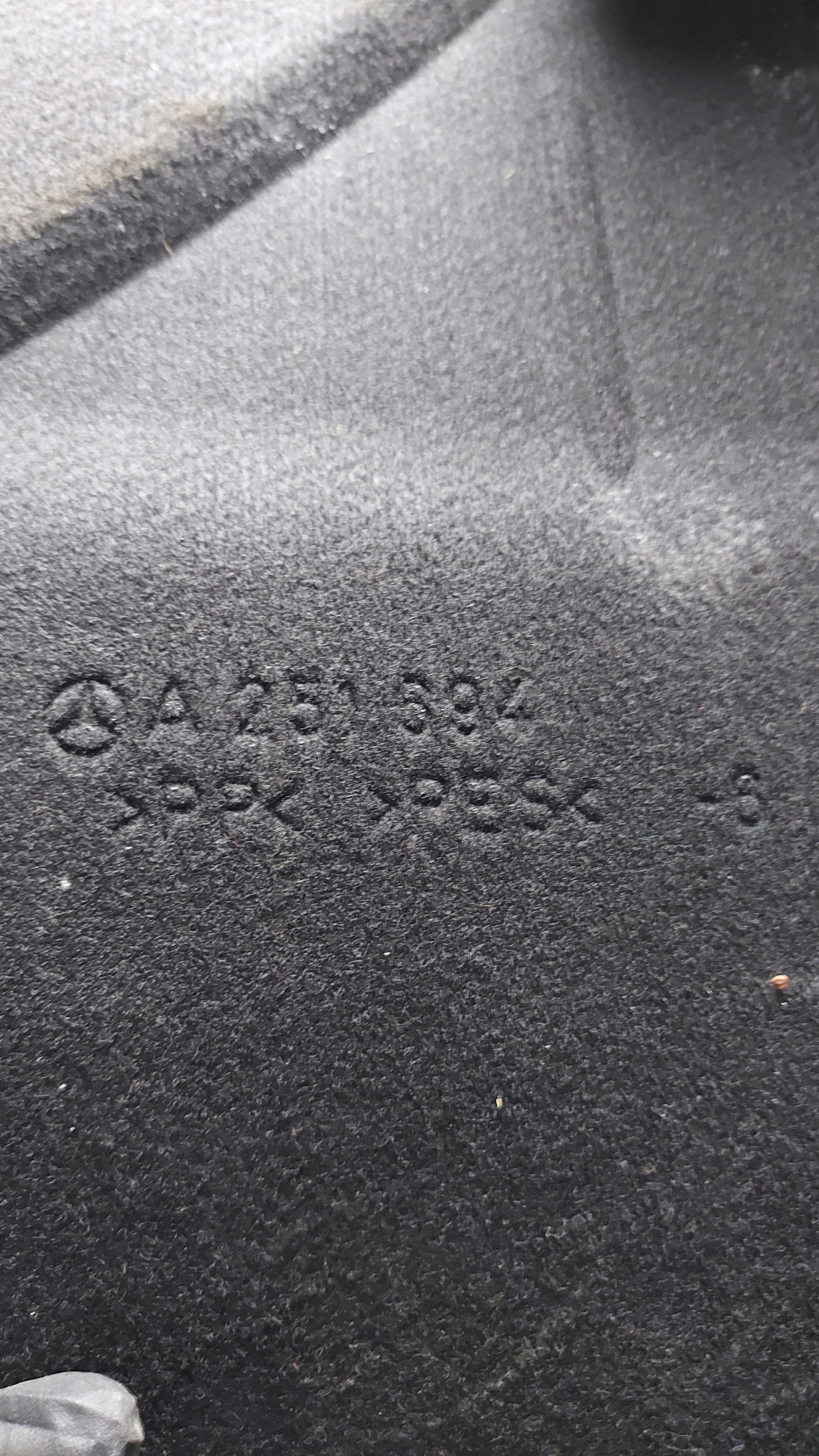mats upholstery boot right black MERCEDES R W251 OE EU