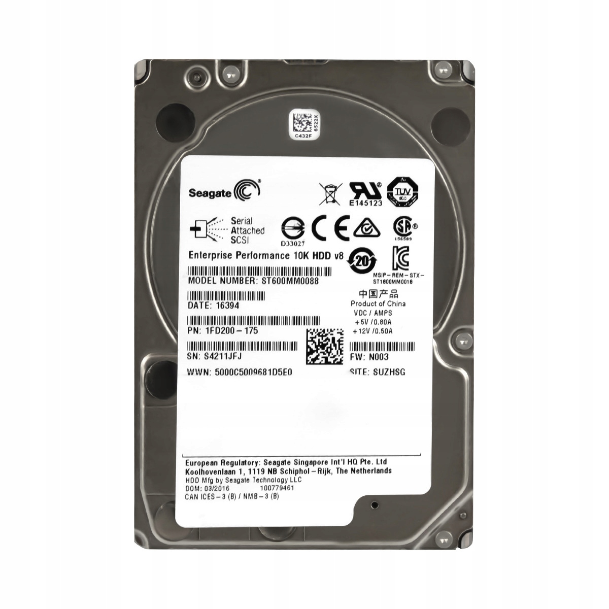 Seagate 600GB 10K 128MB SAS-3 2,5'' ST600MM0088
