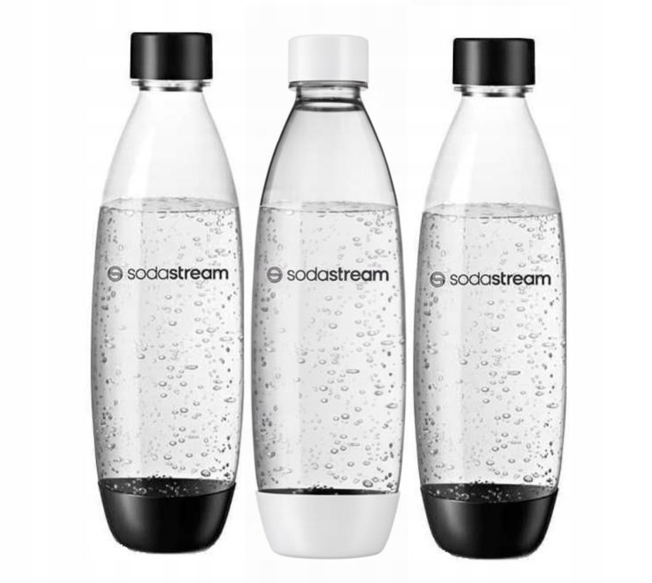 Zestaw butelek SodaStream Fuse 3 x 1l., 2 x czarna, 1 x biała, do zmywarki