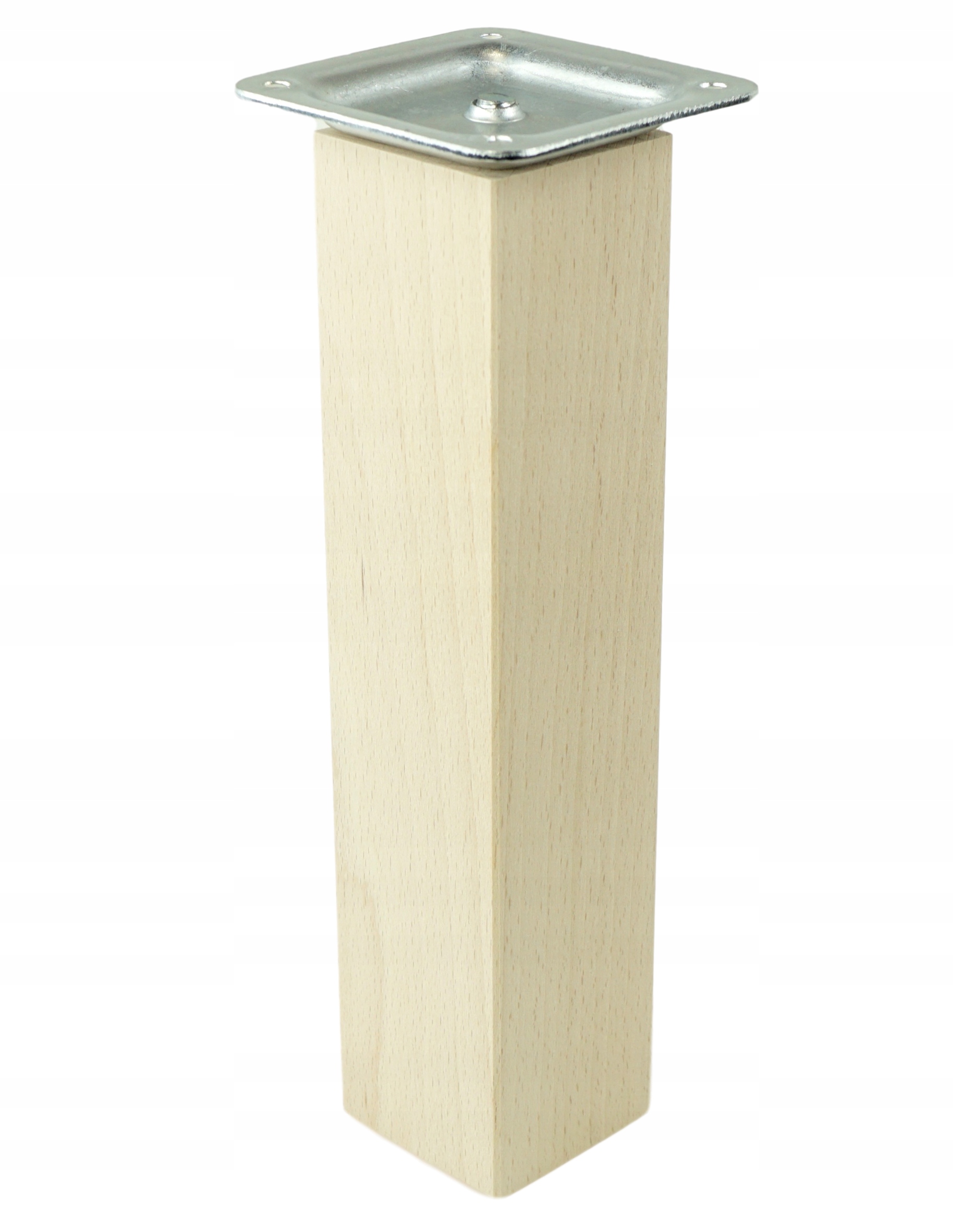 

Nóżka drewniana 20 cm, kwadrat 45 x 45 mm z blachą