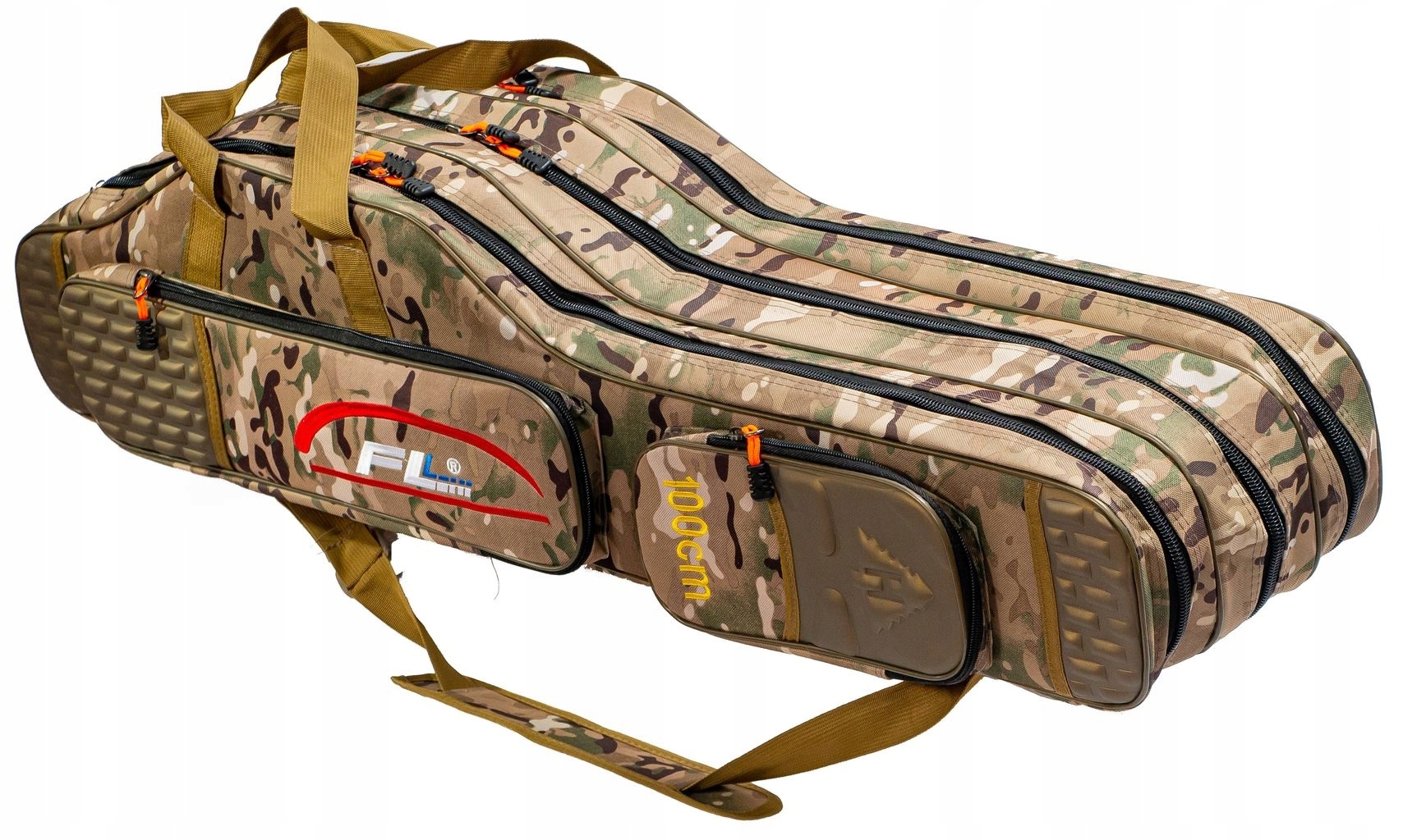 Sztywny Mocny Pokrowiec na wędki 100 cm 3 komory