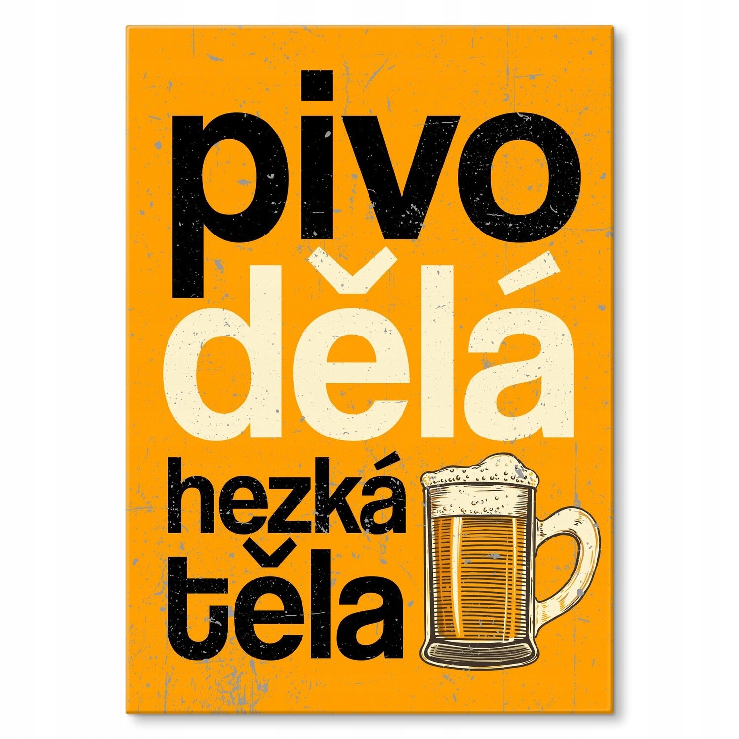 Kovový plakát Pivo dela hezka tela Szyld Plech 30 x 42 cm Dárek