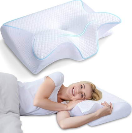 Poduszka Ortopedyczna Memory Foam Homca 60x40 x 12/14cm biała