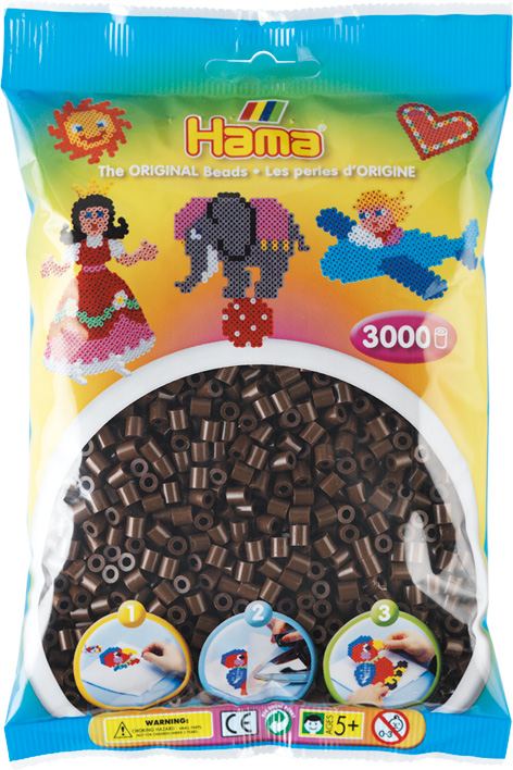 

Koraliki do prasowania Brązowe 3000 Hama 201-12