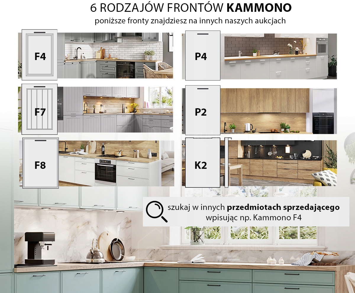 D55.1 - szafka dolna KamMono P4 Kolor frontów szary