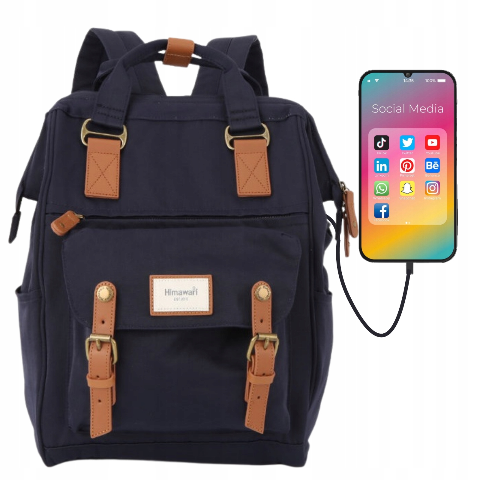 Sportovní batoh Himawari velký na notebook, turistická taška
