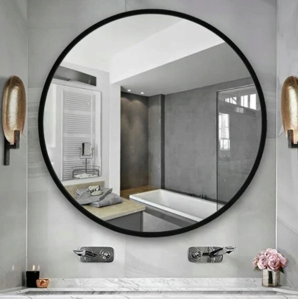 LUSTRO LOFT OKRAGŁE CZARNE W RAMIE 80CM Marka SWISS-LINIGER