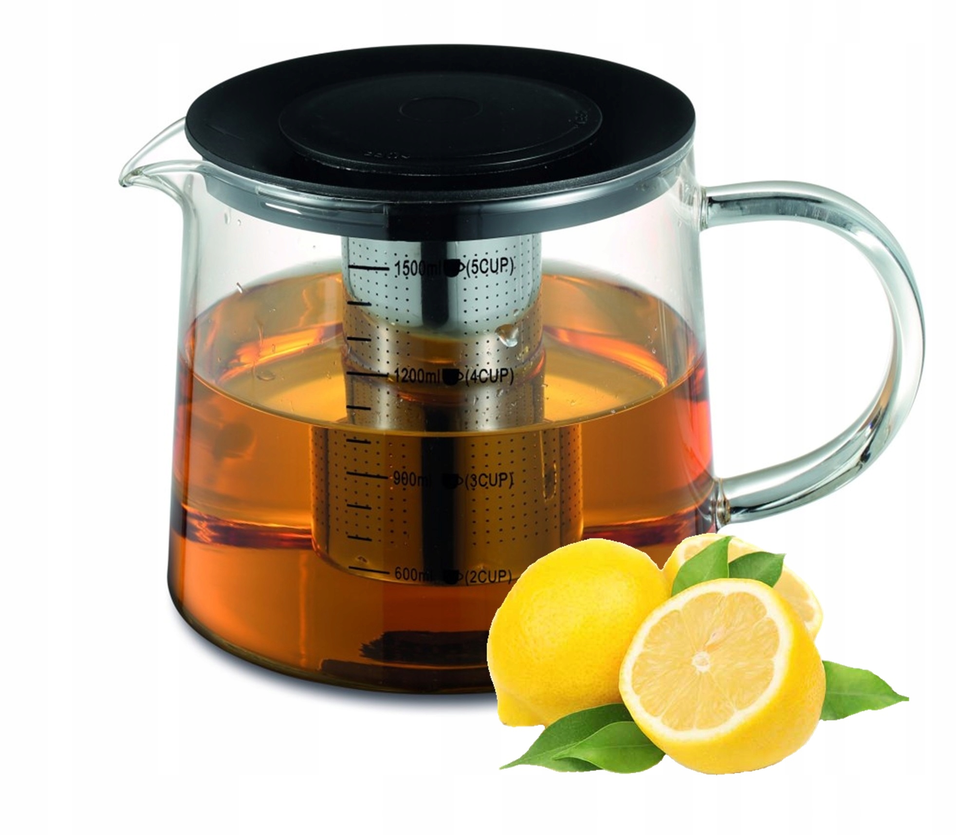 BERRETTI DZBANEK ŻAROODPORNY Z ZAPARZACZEM ZAPARZACZ DO HERBATY KAWY 1,5L