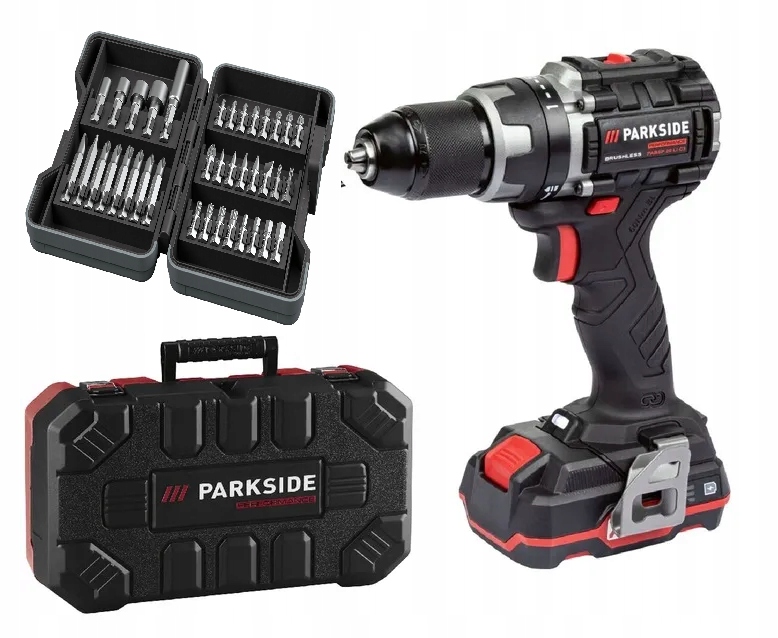 Parkside Performance Wiertarko Wkrętarka Pabsp 20-Li C4 Akumulator ład bity