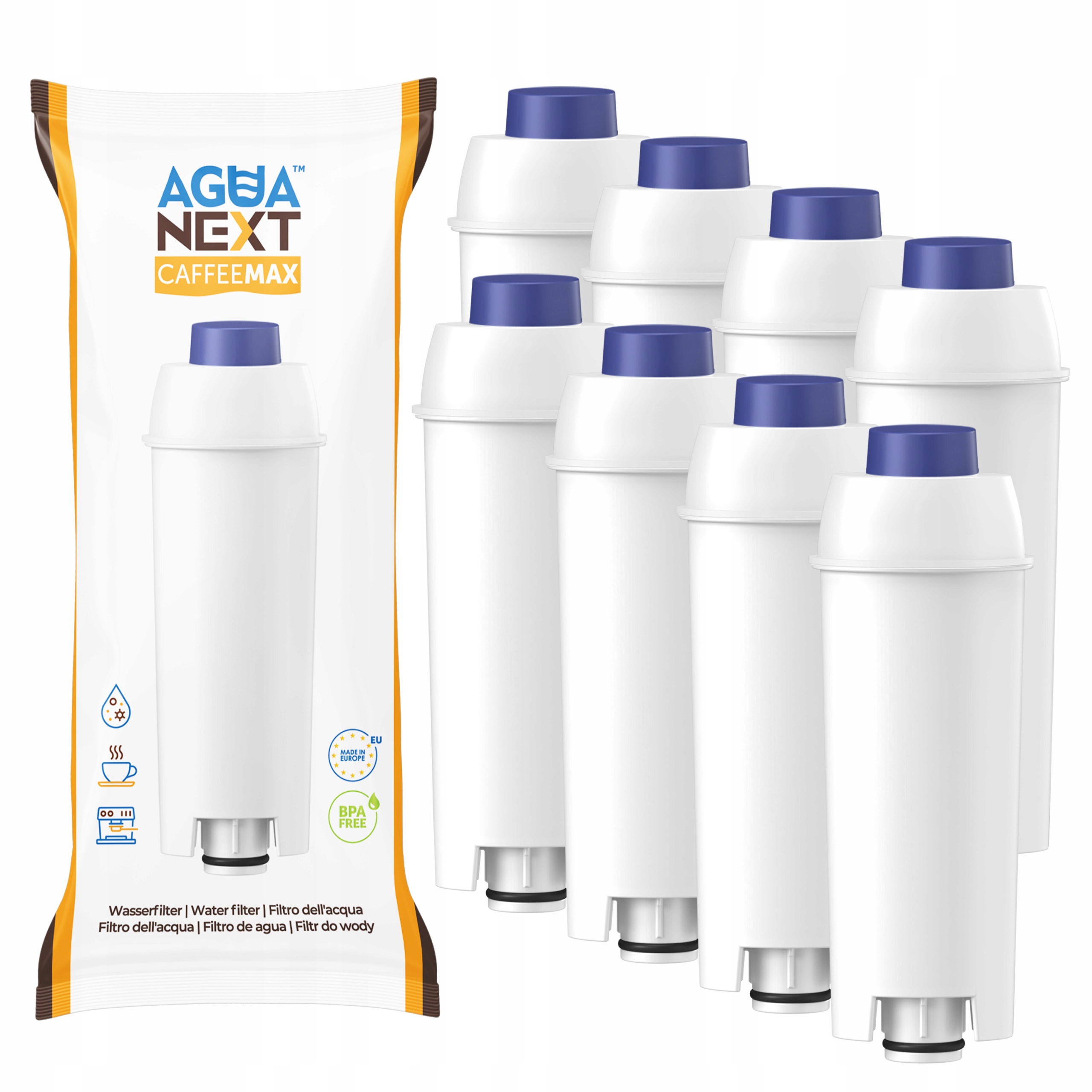 8x Filtr do wody Agua Next filtr do ekspresu Delonghi Magnifica Eletta