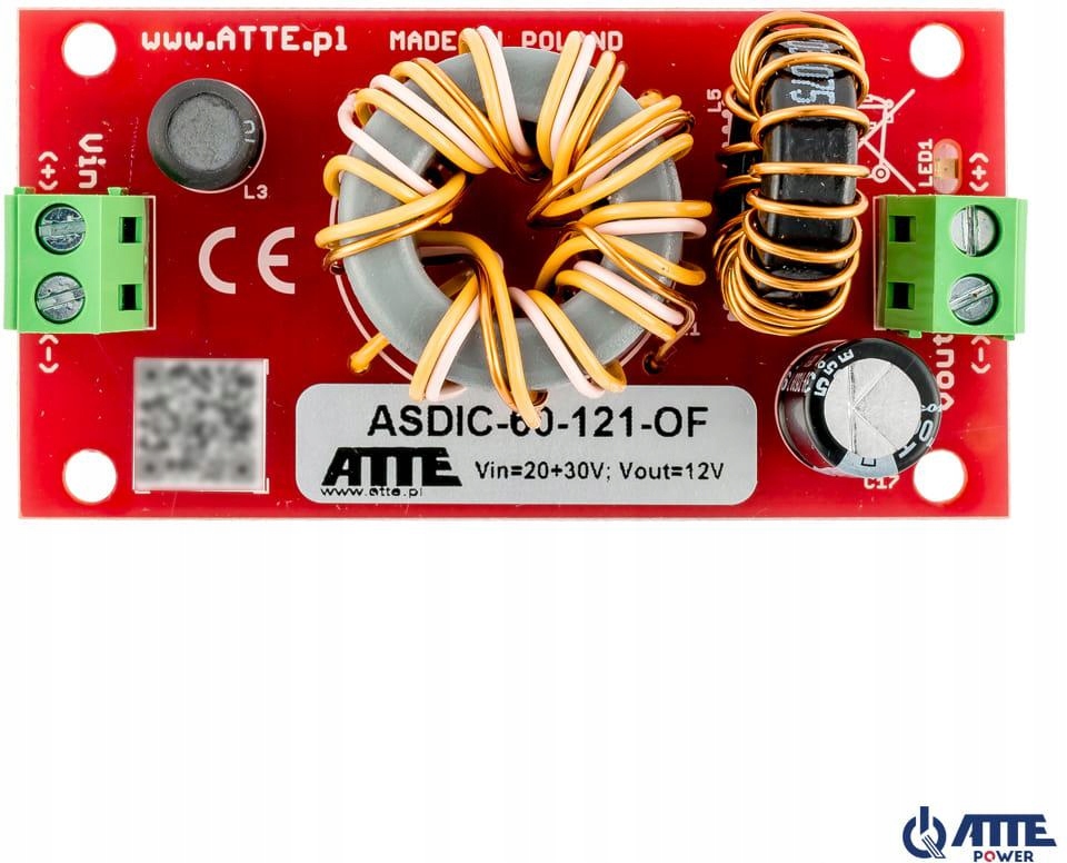 Měnič Napětí DC/DC Atte ASDIC-60-121-OF Izolovaný 60W 12V 5A