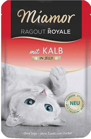 MIAMOR RAGOUT ROYALE KARMA Z CIELĘCINĄ W GALARETCE DLA KOTA 100g