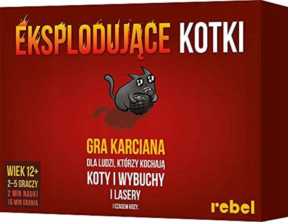 Eksplodujące Kotki Gra Karciana Imprezowa Zabawna 2-5 Osób