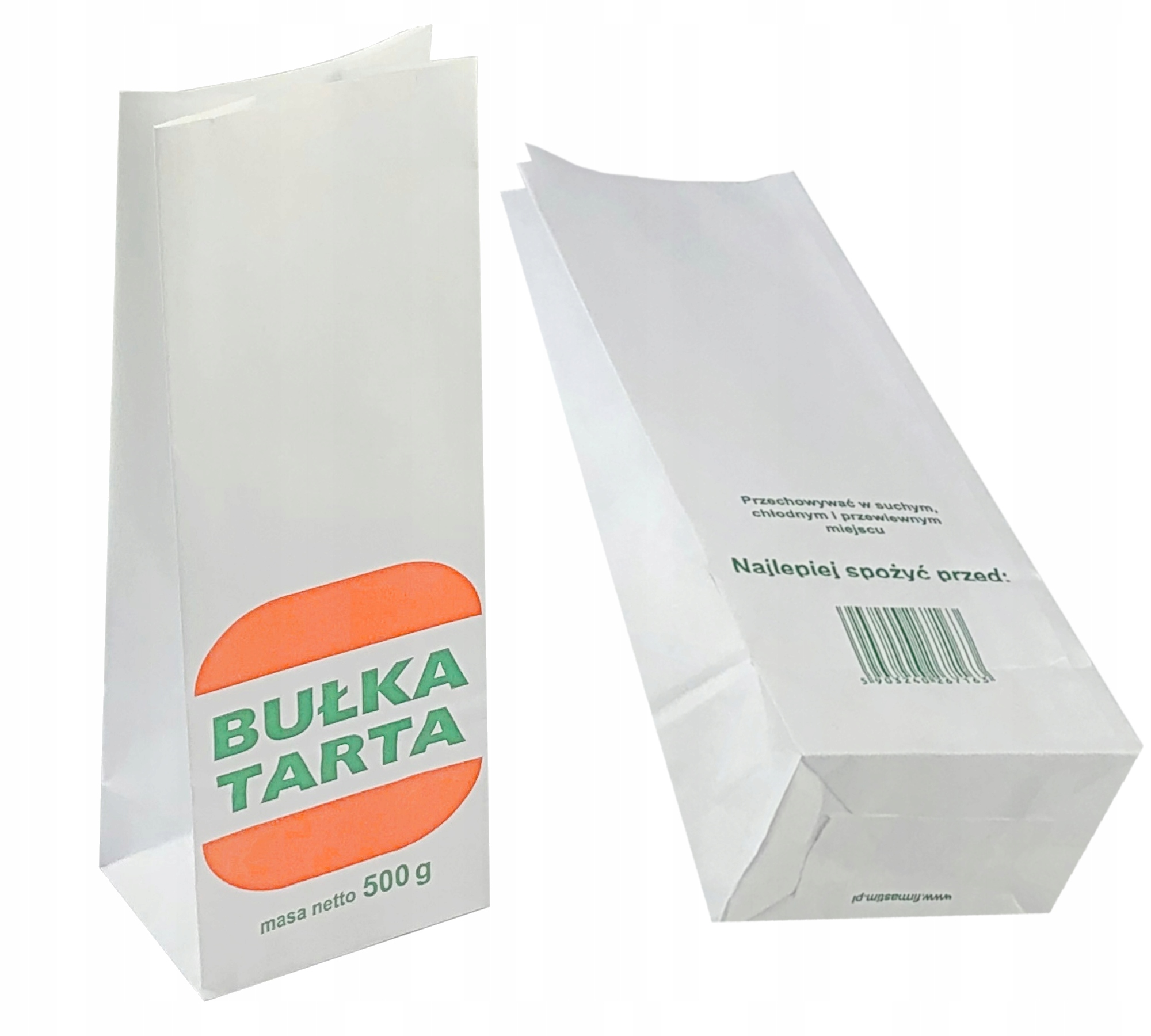 

Torebki papierowe Bułka Tarta 500g 8kg 1100szt