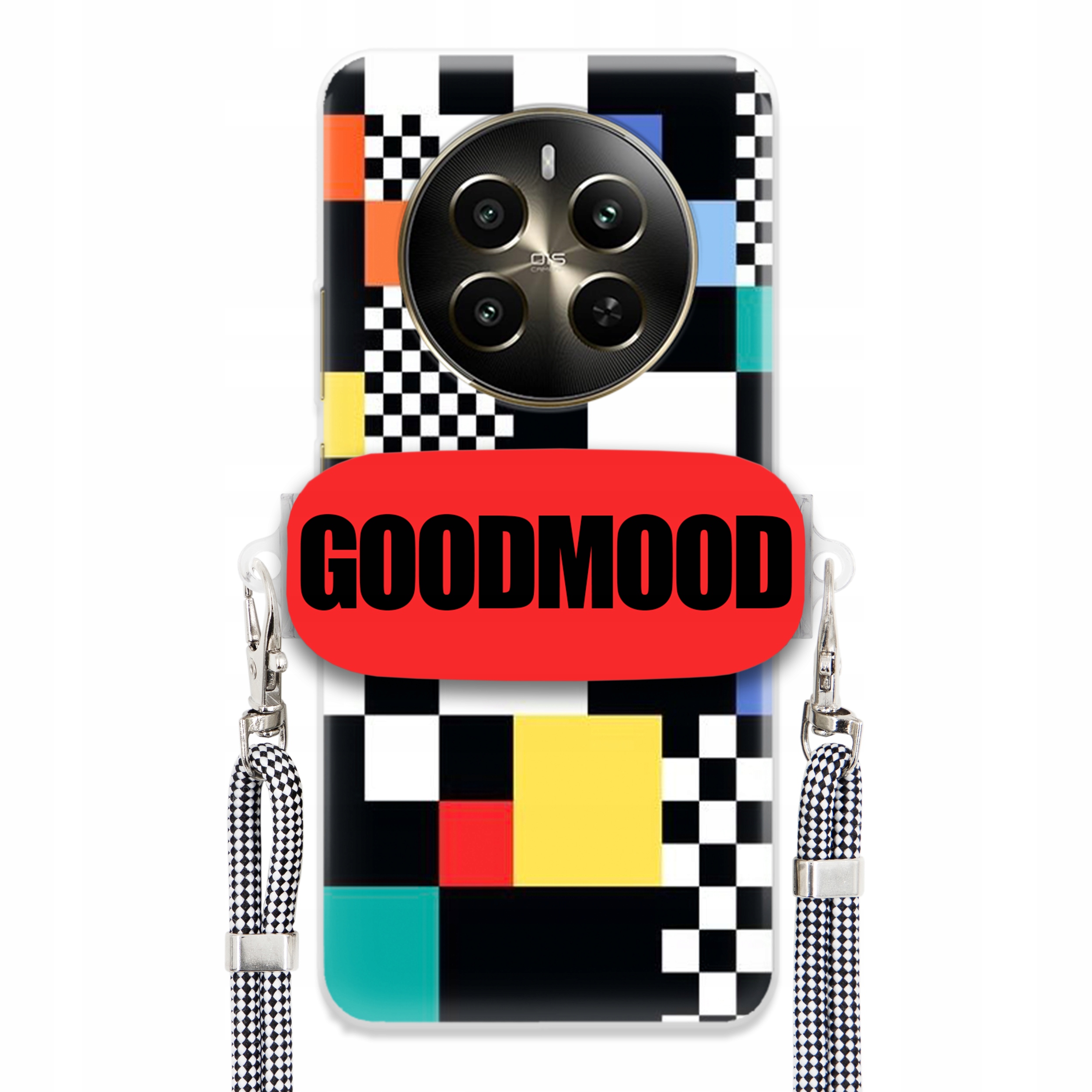 Pouzdro Pro Realme 12 Plus 4G Case Držák Na Vodítko Zebra Telefonu Pixelart MIX Wz