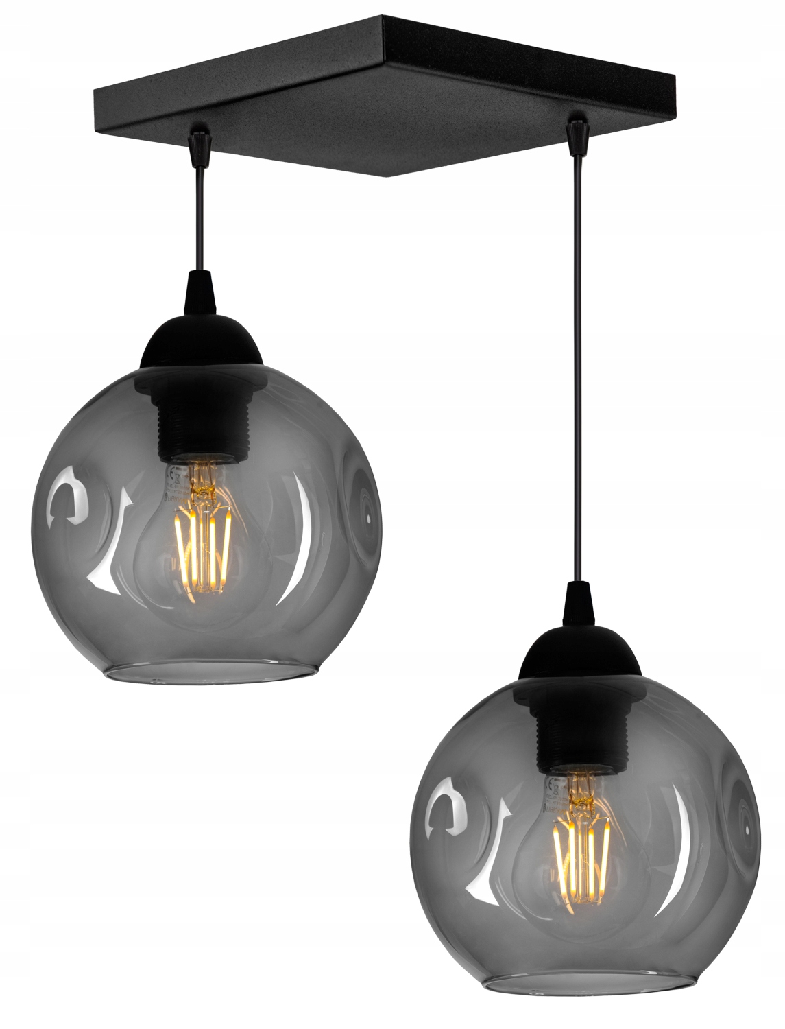 

Szklana Lampa Wisząca Sufitowa Żyrandol Kule Led