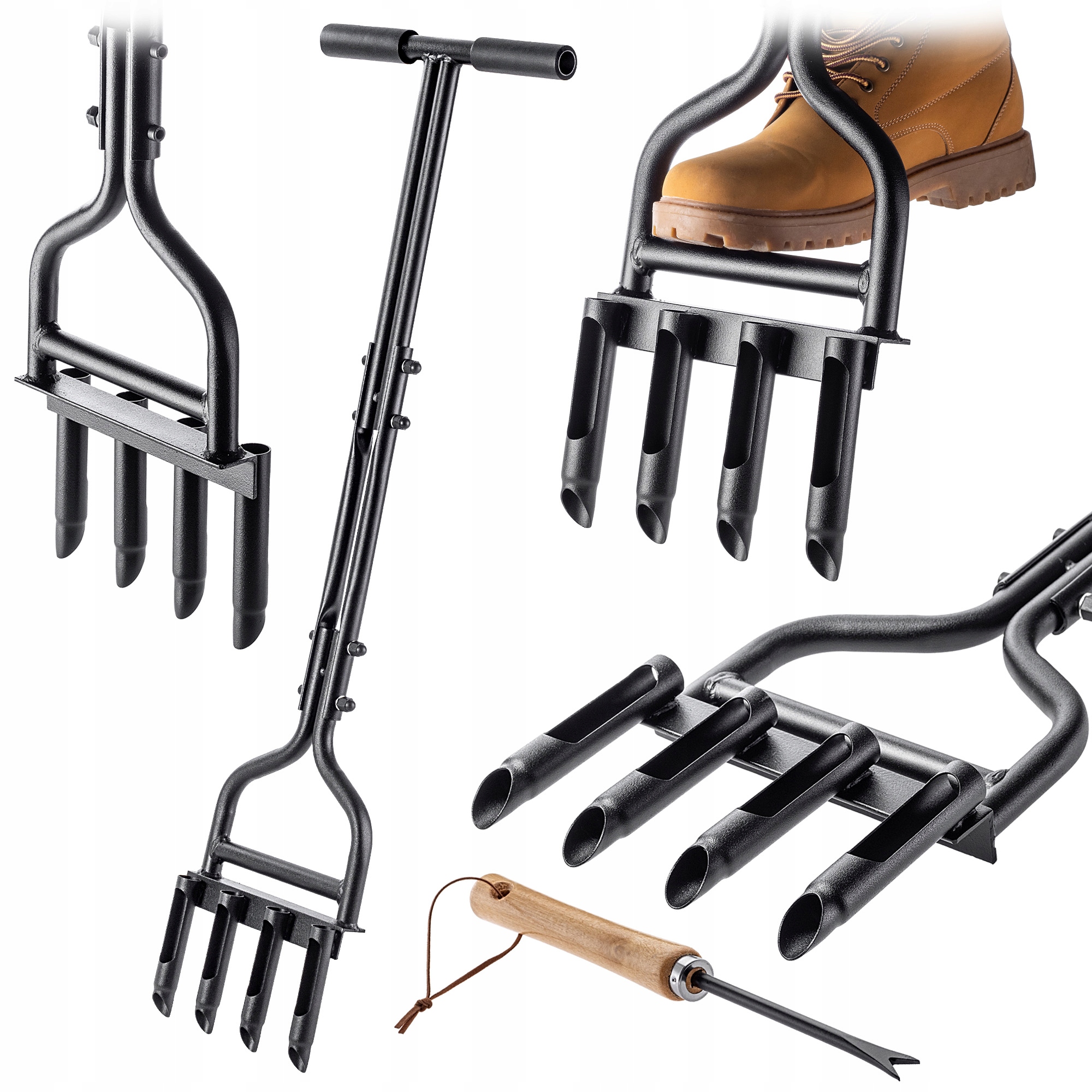 Ruční Trubkový Provzdušňovač 20 cm Hroty Pro Trávy Provzdušňování Trávníku Areator