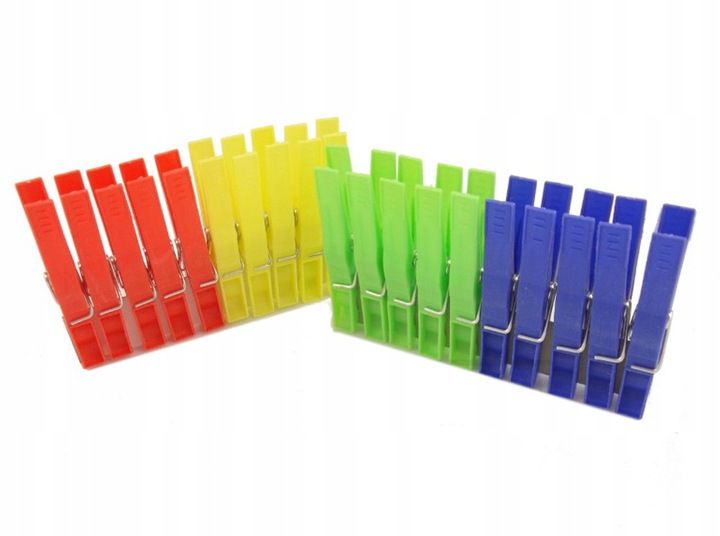 

Klamerki plastik wielokolorowy 20 szt.