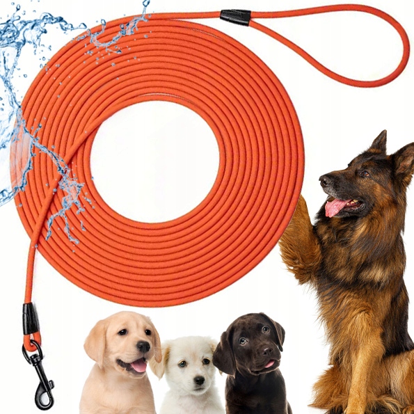 Levně Vodítko Tréninkové pro Psa Silné Lanko Voděodolné Biothane Pvc 10m