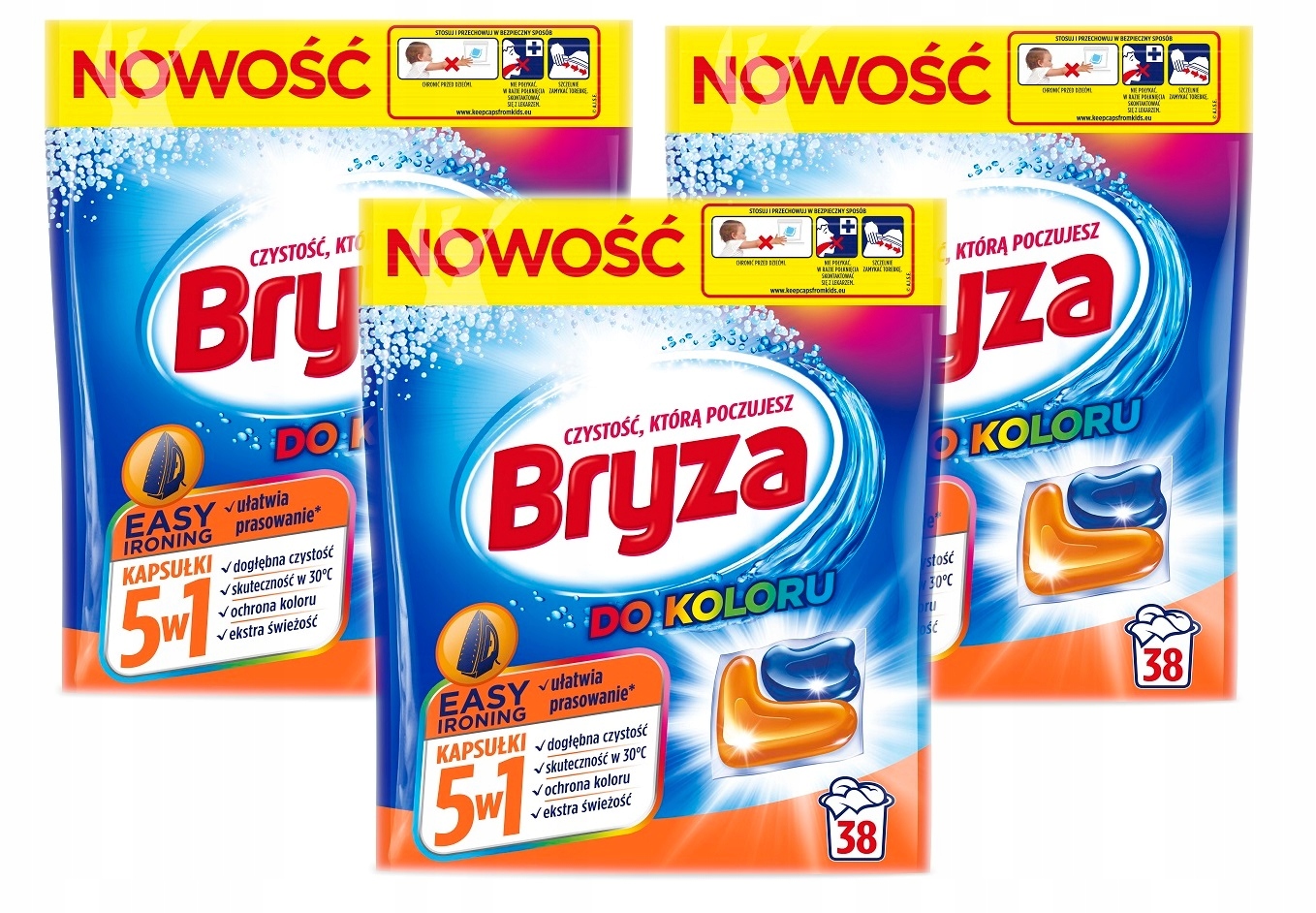 

Bryza Easy Ironing Kapsułki do koloru 3x 38 szt