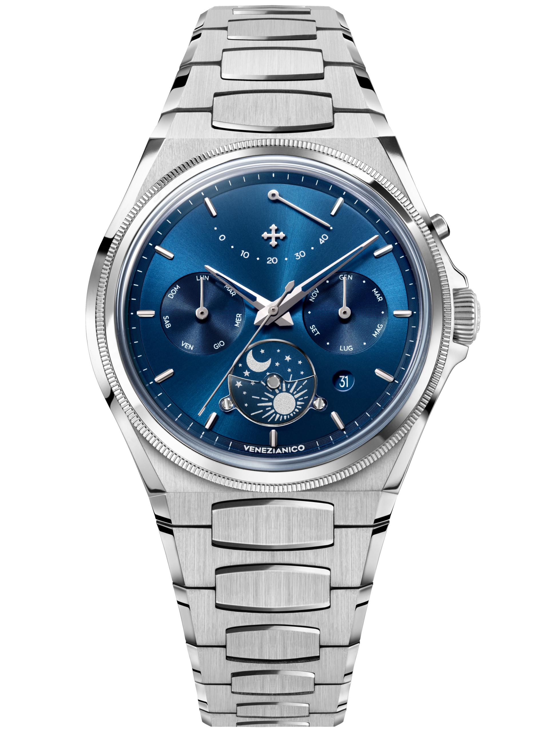 Nowy Zegarek Męski Venezianico 6221580C Arsenale Calendario Blue