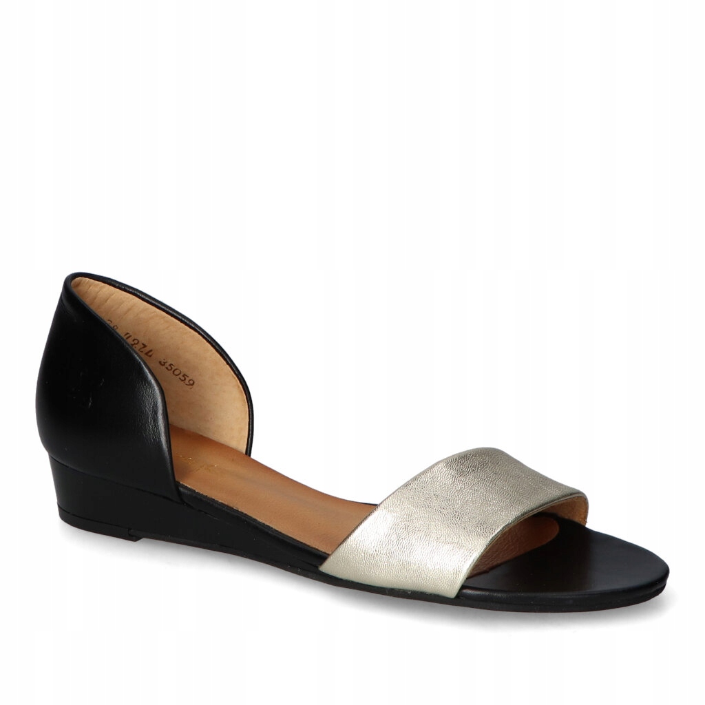Sandály Maciejka 01971-67/00-5 Černé+zlaté lico