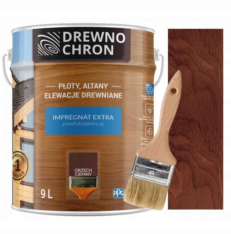

Drewnochron Impregnat Extra 9L Orzech Ciemny Pę