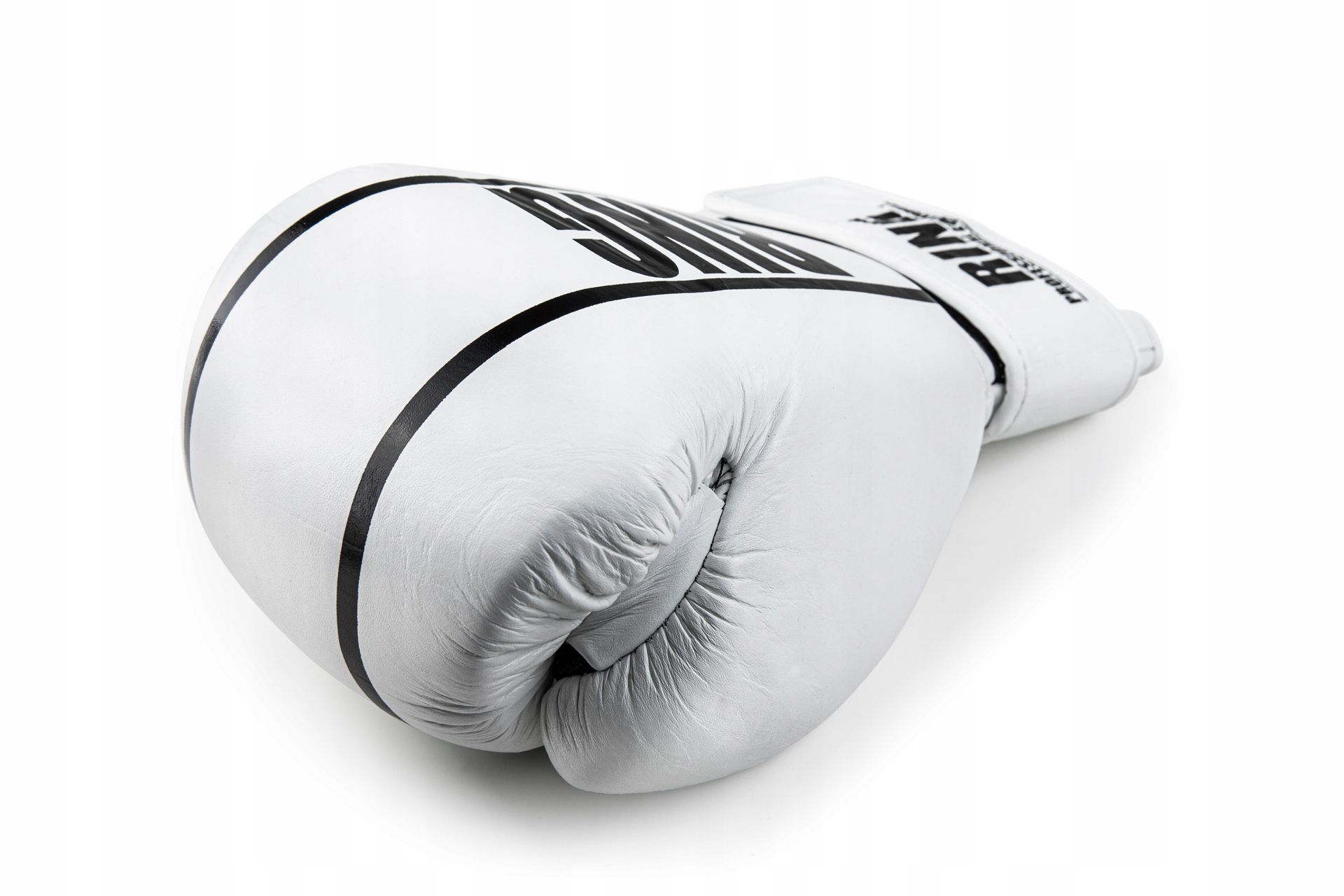 RĘKAWICE BOKSERSKIE SKÓRZANE COMPETITON WHITE 12OZ Marka Ring