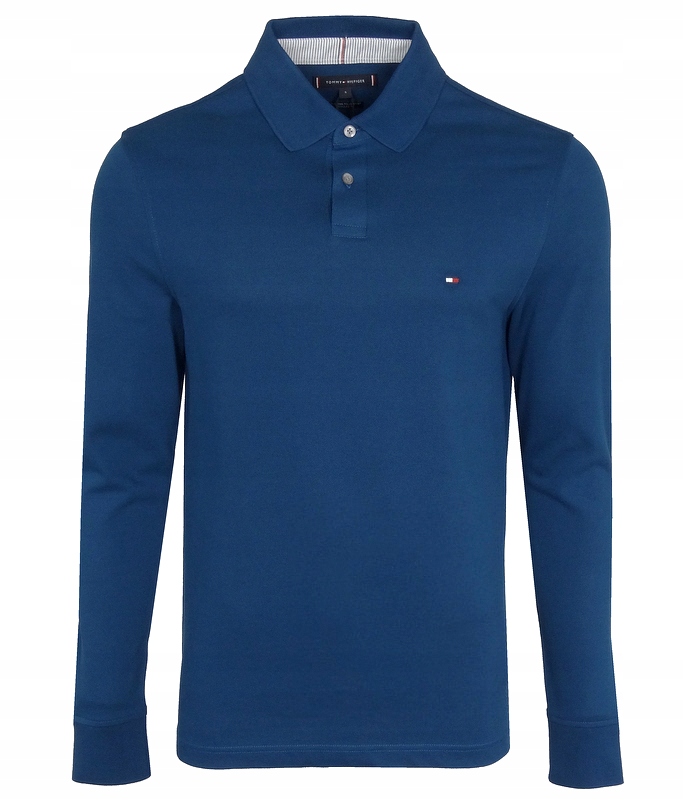 Tommy Hilfiger pánská polokošile s dlouhým rukávem, mořská, S